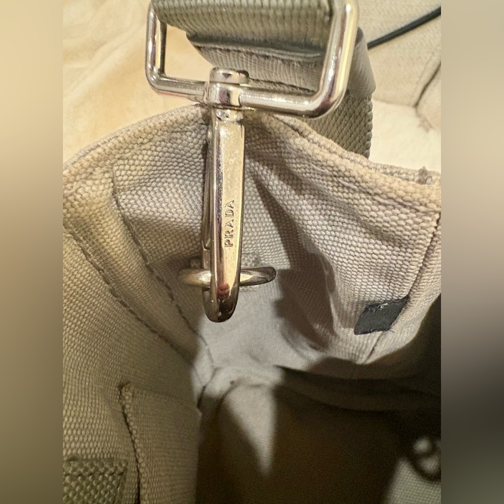 SOLD — Prada Canapa Tote Bag B2642B Canvas 2Way Shoulder Bag • Japan • EUC - Picture 7 of 16